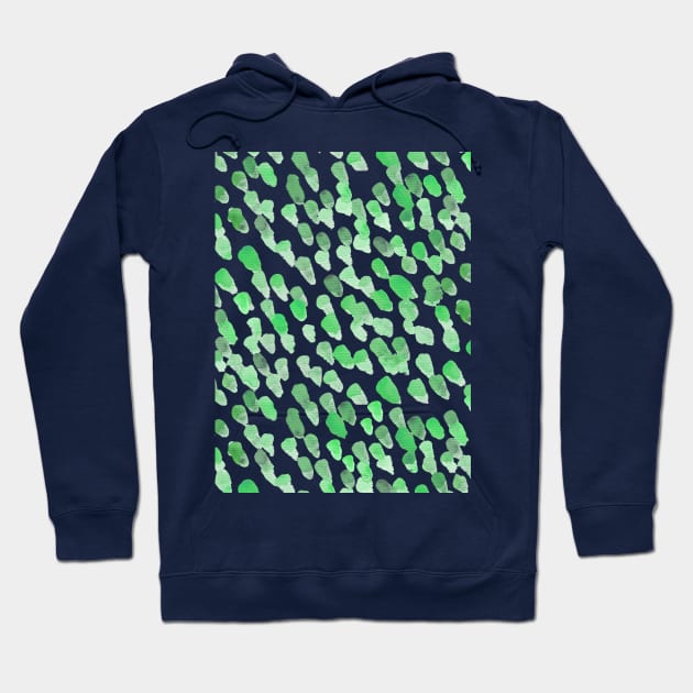 Imperfect brush strokes - green Hoodie by wackapacka